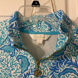 Lilly zip up top NWOT size large